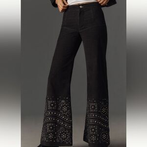 NWOT Understated Leather x Anthropologie True Love Studded Flare Pants